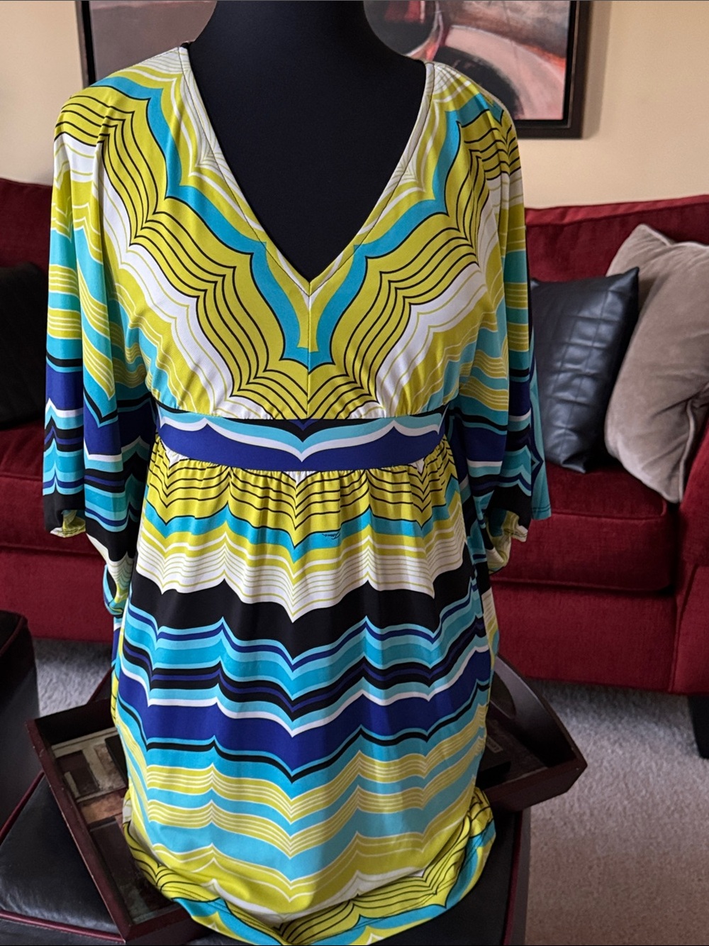 Trina Turk Yellow & Blue dress